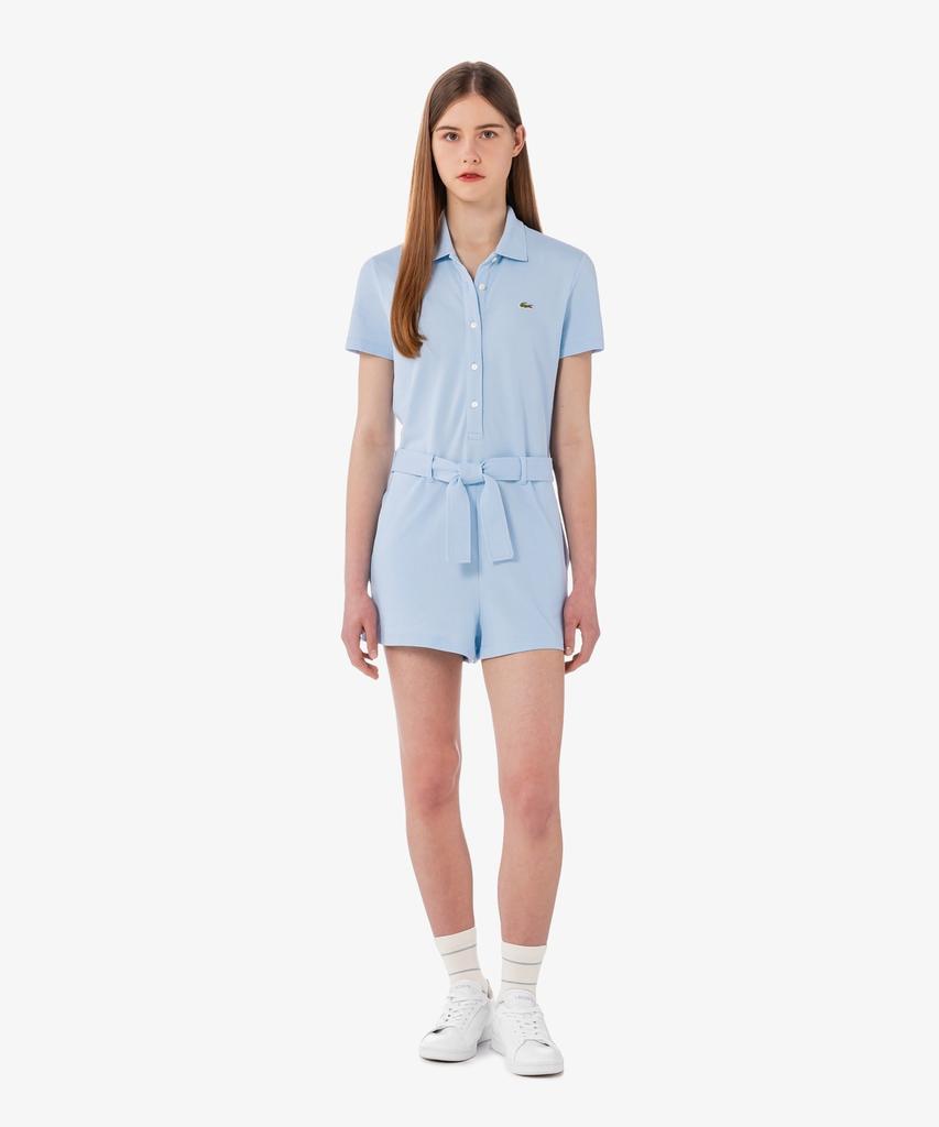 LACOSTE Женский мини-комбинезон с коротким рукавом из пике Ef1823-56G Hba