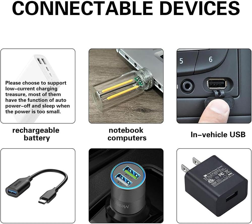 Автомобильная USB-лампа, атмосферное освещение салона, ретро-лампа настроения, стеклянная бутылка, беспроводное сенсорное светодиодное освещение салона автомобиля