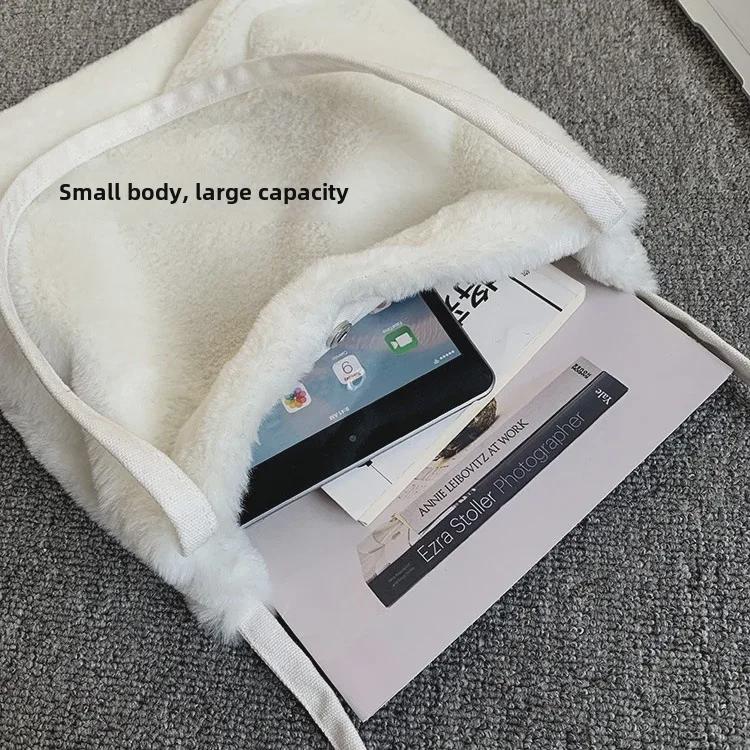 Милая плюшевая сумка 2021 года — осенне-зимняя сумка через плечо в японском и корейском стиле для женщин и девочек