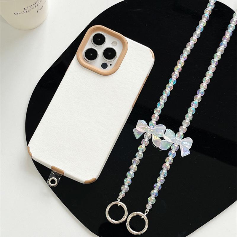 Бант бусины универсальный кроссбоди телефон шнурок длинный шейный шнур подвесной ремешок для iPhone Samsung Xiaomi анти-потеря телефон цепь