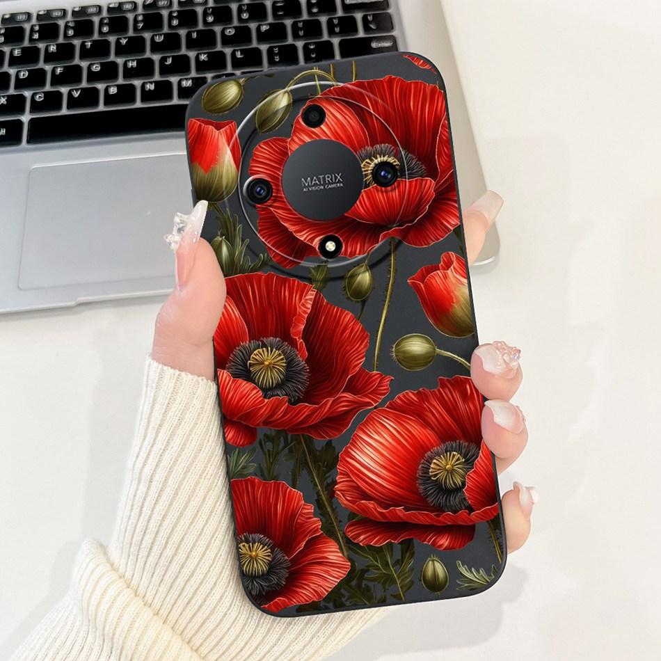 Чехол для телефона For Honor X9b 5G с красивым рисунком 'Лук и Роза' Для HonorX9b X 9B 5G ALI-NX1 Мягкий силиконовый чехол с защитой камеры