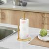 Vertical Tissue Holder Paper Towel Stand with Anti-Slip Weighted Base Kitchen Countertop Freestanding Paper Towel Rack