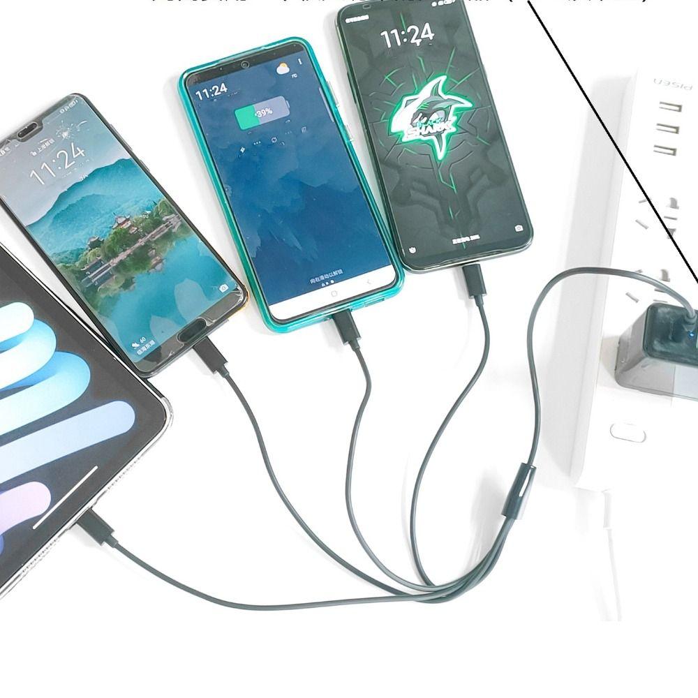 Разветвитель USB на 4 порта Type-C Кабель Type-C на 4 Type-C Шнур питания Зарядный кабель