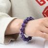 Натуральный высококачественный эластичный браслет с аметистом, браслет с рисунком дракона, аметист, нефрит, браслет для мужчин и женщин, модные подарки для пар