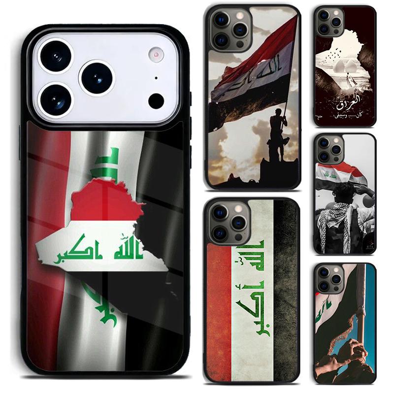 Чехол для телефона с флагом Ирака для iPhone 17 16 15 Pro Max Air 14 13 12 11 Plus Ударопрочный чехол