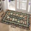 Ethnic Style Door Mat Non-Slip Welcome Mat New Semi-Circular Carpet  Home Decorative