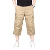 Мужские однотонные шорты-карго с несколькими карманами, армейские брюки, эластичные брюки, повседневные летние
