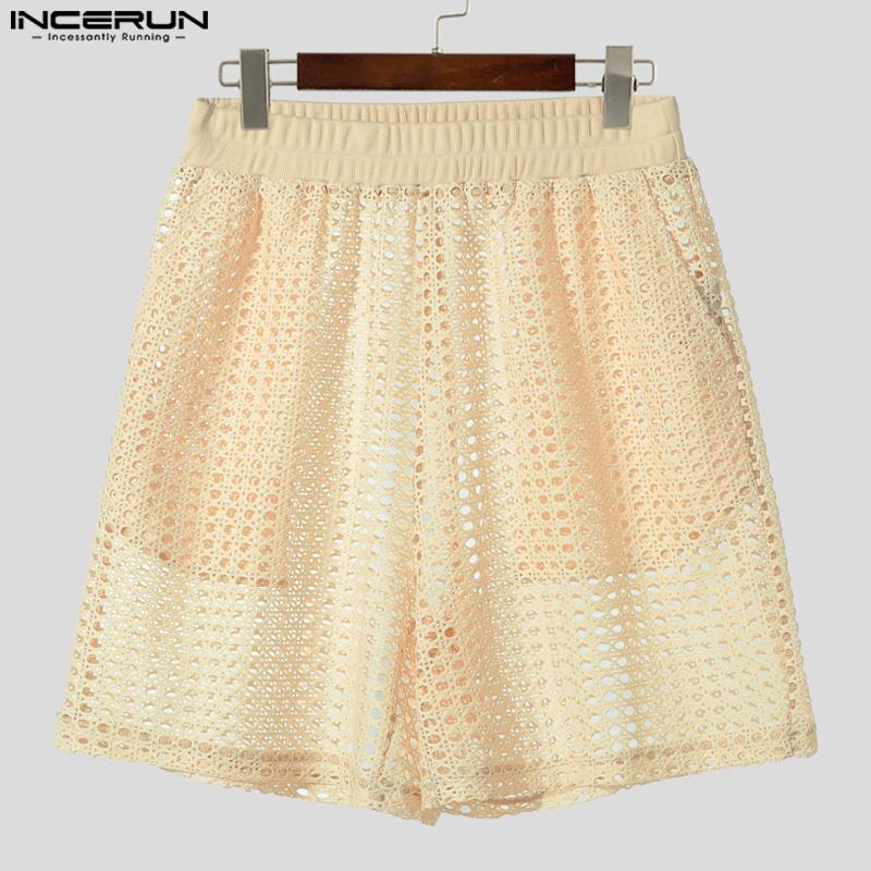 INCERUN Мужские майки без рукавов с вырезами и шорты, пляжные комплекты из двух предметов