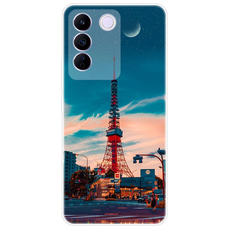 For Vivo V27e V 27e Case Soft Silicone Back Cover Cartoon Phone Case Diversification