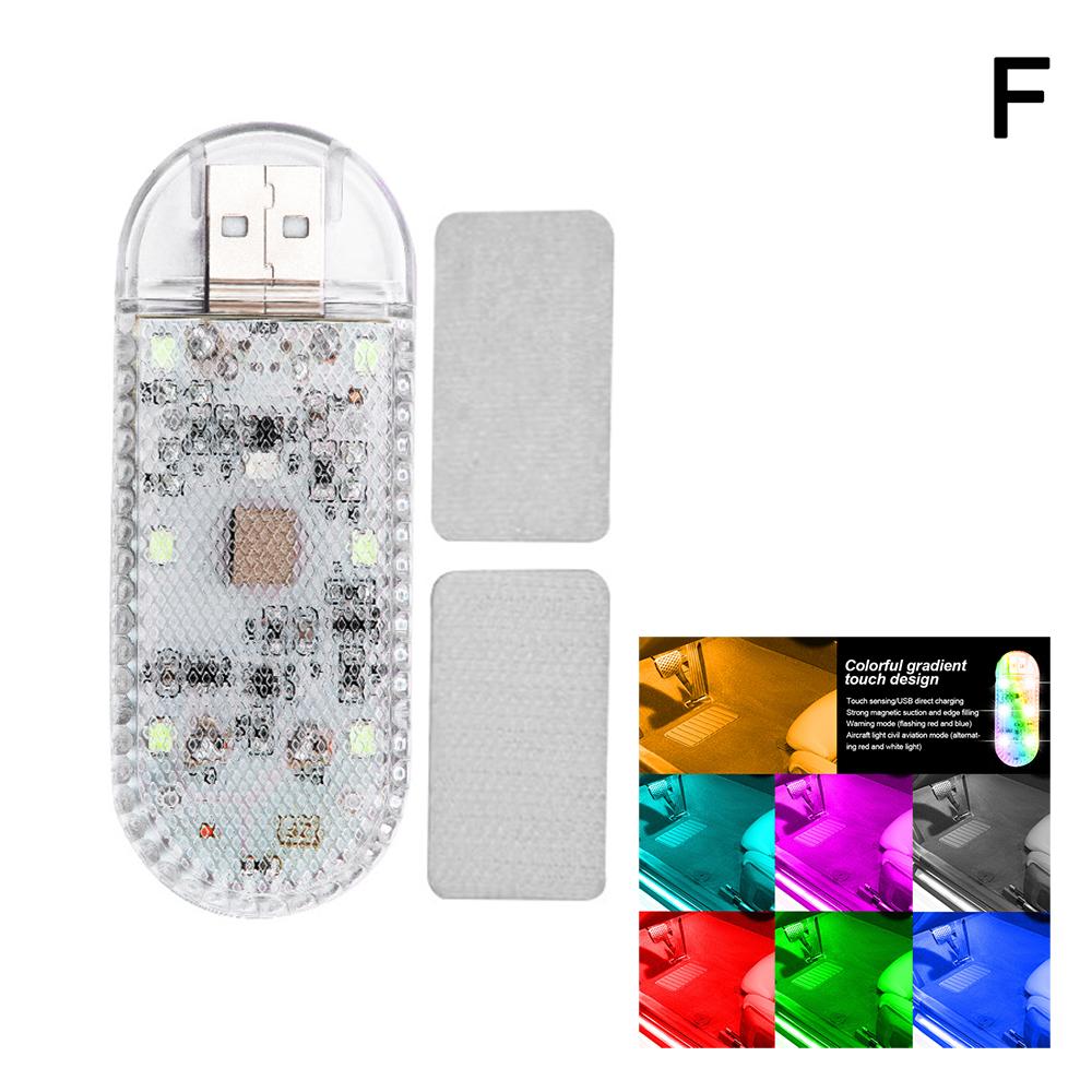 1pc Sensor USB LED Interior Light LED Lamp Car Ceiling Lamp Reading Light Car Decorations Roof Interior Lighting