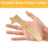 Good-2PCS Pocket Caliper 100Mm Double Scale Sliding Gauge Brass Vernier Caliper Tool For Measuring Bead Wire Jewelry Rings