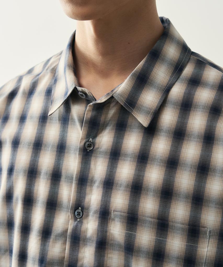 ROTEMBER Hazel Check Half Shirt [Navy]
