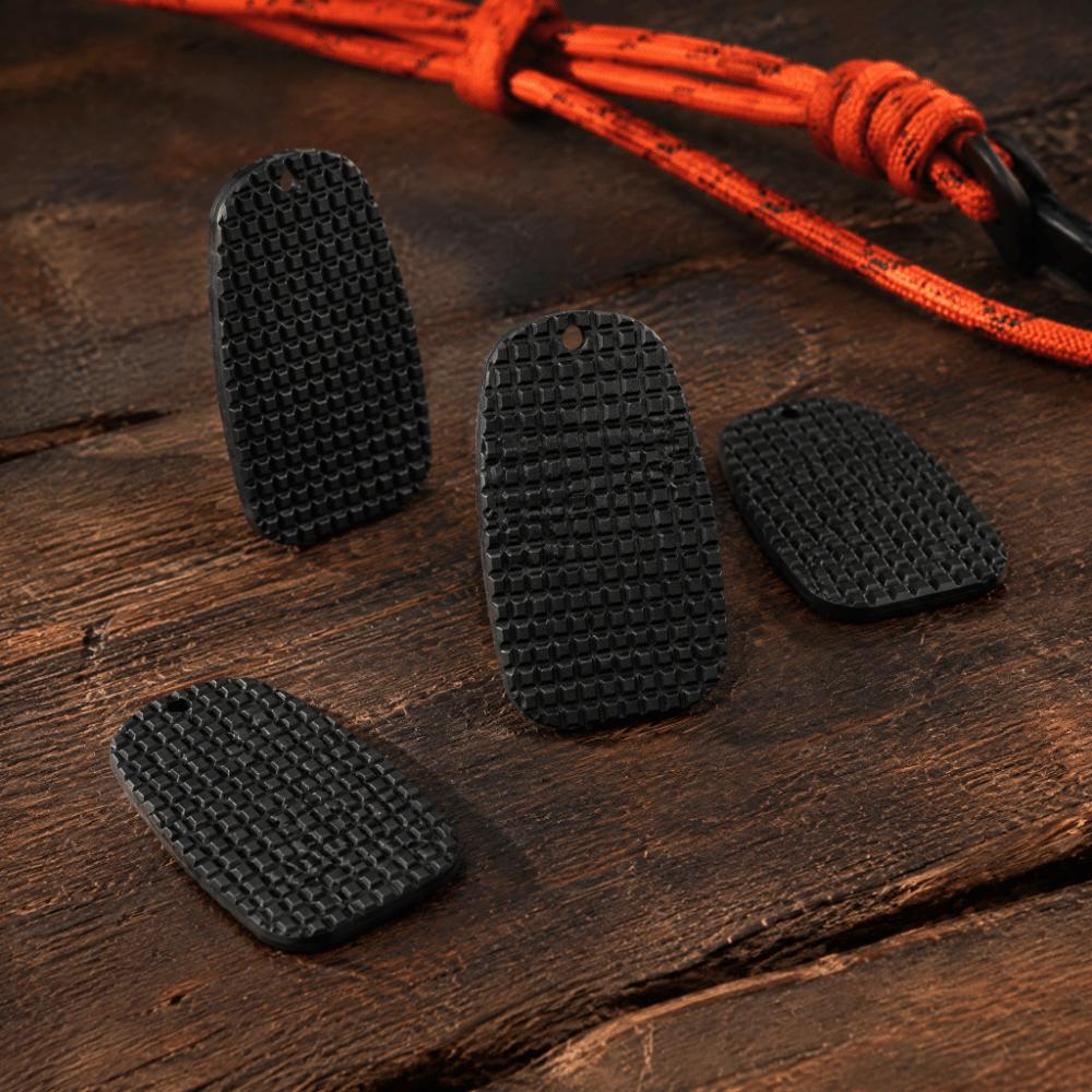 4pcs Black Motorcycle Kickstand Pad Anti-Sink Design Motorcycle Foot Support Plate Soft Ground