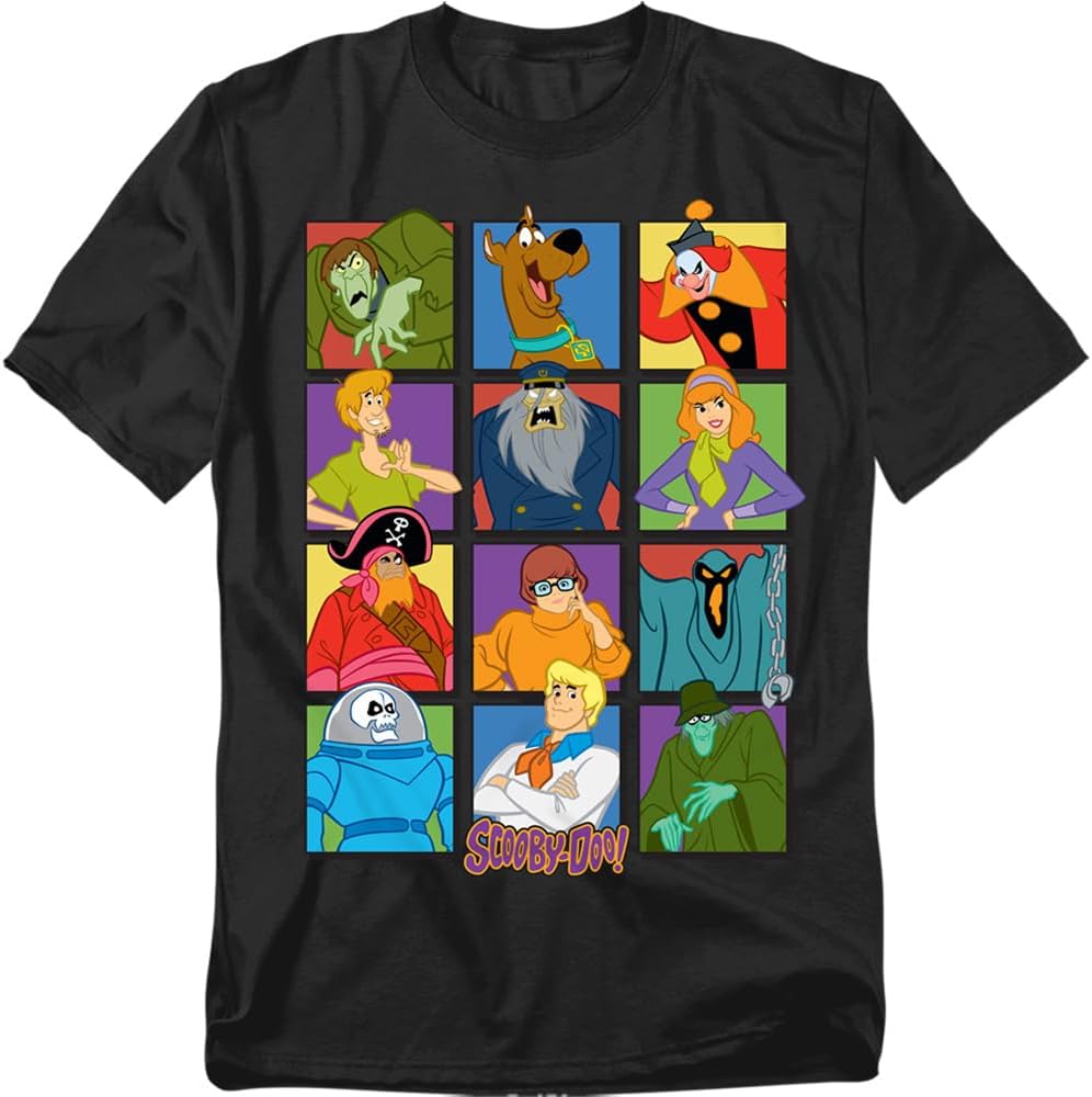 Popfunk Футболка унисекс для взрослых с персонажами Scooby-Doo, квадратный дизайн