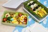 Sanko Plastic Контейнер для бенто с 3 сторонами Earth Ш x Г x 22 см В Коробка/Тарелки для пикника, Зеленый, 116772, Прибл.. 26.5см 15.5см