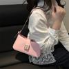 New Fashion Trend Versatile Daily Commuter Solid Color Simple Shoulder Underarm Bag Premium Handbag