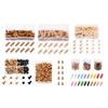 Map Thumb Tacks Map Pins Wood Plastic Materials Assorted Head Colorful with Metal Points Suitable for Craft Projects