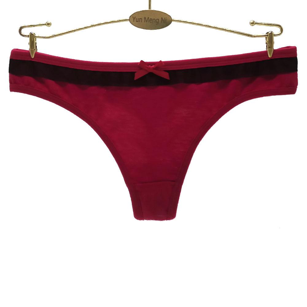 Женские трусики-стринги, женские стринги, сексуальное женское белье, женское хлопковое нижнее белье для женщин, однотонные трусики Tanga Mujer, 6 шт./лот