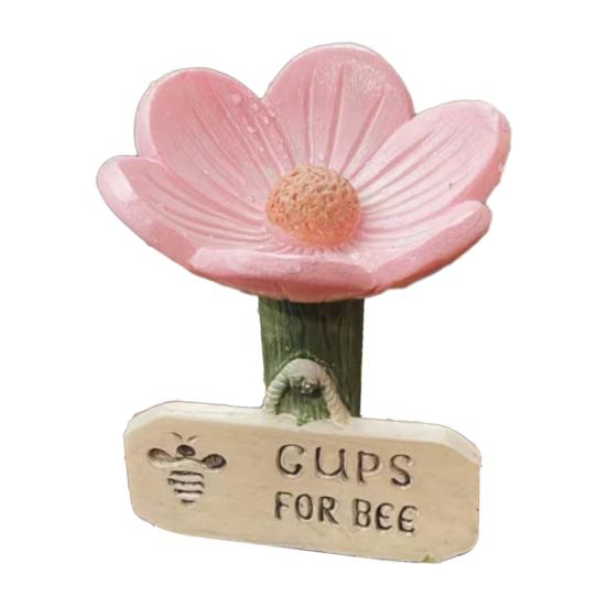 Безопасная мелкая миска для питья, безопасная для пчел, в форме цветка, керамическая поилка для пчел, легкая чистка, декор для сада на открытом воздухе