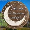 Ramadan Wooden Sign with Crescent Moon Pattern - Ideal for Nursery - Decorative Plaque for Front Door or Home Decor