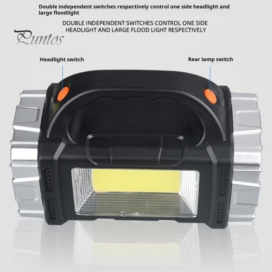 Портативная лампа на солнечной батарее с ручкой, перезаряжаемая через USB, 7 режимов, высокий люмен, IPX5, водонепроницаемый светодиодный рабочий фонарь, фонарик для кемпинга