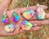 Rainbow Solar Quartz Gemstone 925 Sterling Silver Plated Handmade 5 PCs Fancy Pendants Jewelry SEN-143