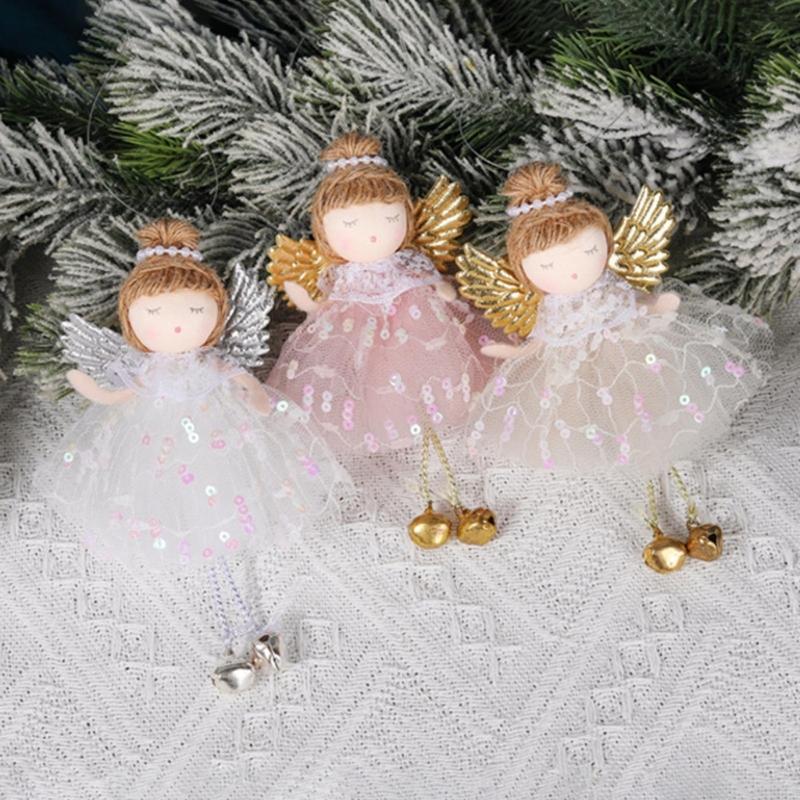 Festival Cloth Angel Hanging Doll Decoration Soft Edges Easy Install Holiday Wedding Birthday Party Decorative Accent
