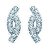 [B8477] - Silver Earrings 'Crystal' Silver White (rhodium-plated) - 6x16 Mm