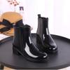 Rain Boots Waterproof Shoes Woman Water Rubber Lace Up Shoes Boots Sewing Solid Flat with Shoes Boots Women 789