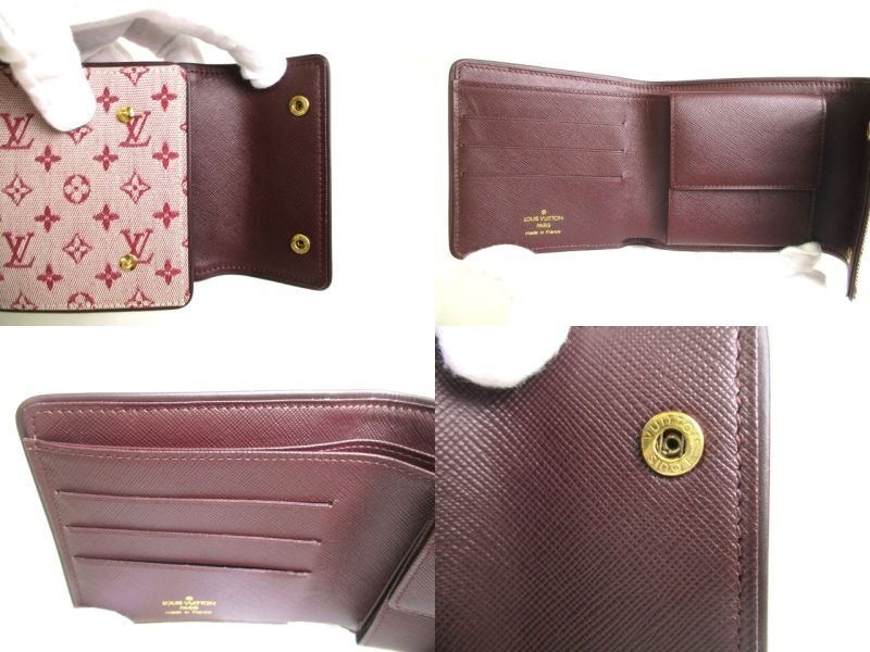Подлинный мини-кошелек LOUIS VUITTON Monogram из канвы Cherry Canvas #a316, восстановленный
