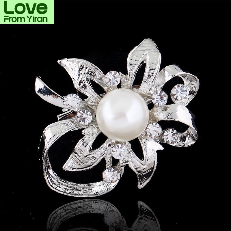 Rhinestone Crystal Large Brooches For Women Girls Metal Vintage Beautiful Clothing Pin Jewelry Accessoris