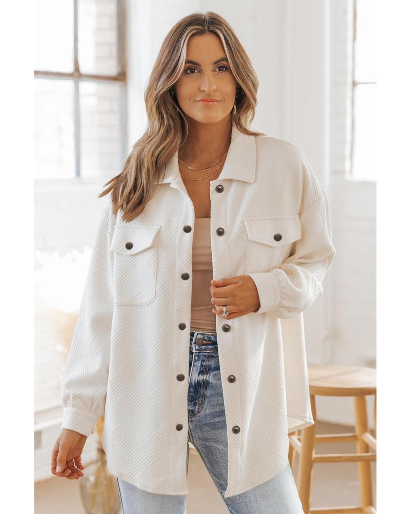 Azura Exchange Фактурная куртка с карманом-клапаном на пуговицах