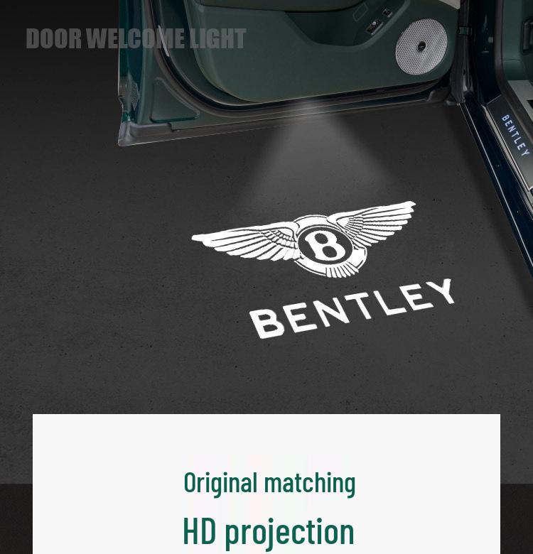 Projection Door Lights for Bentley Models: Flying Spur, Continental GT, Mulsanne, Azure, Bentayga - Welcome Light & Decoration
