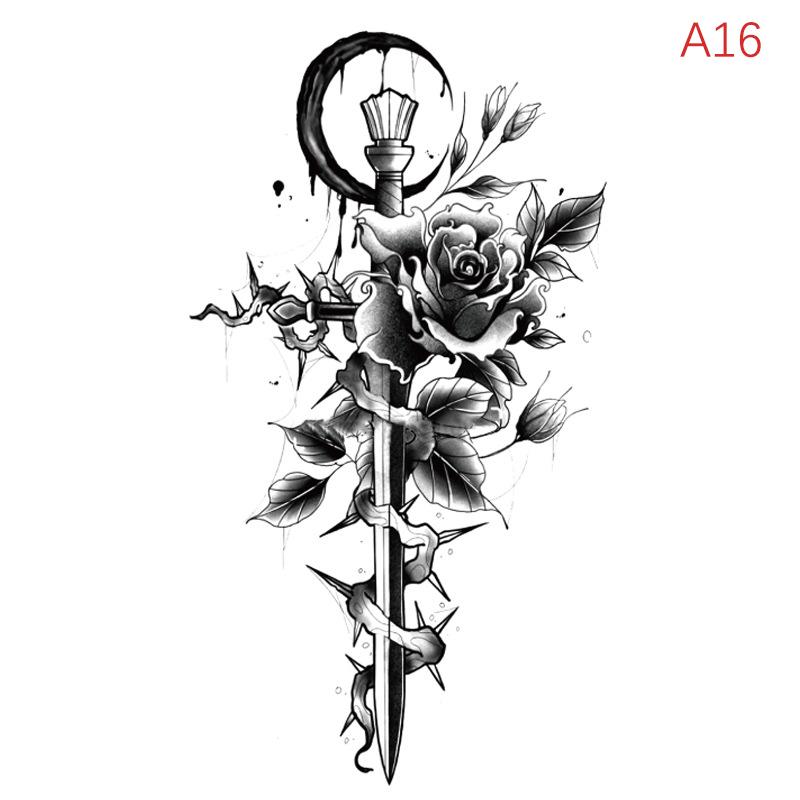 Водонепроницаемая временная татуировка-наклейка перо ключица лодыжка флэш-тату дракон змея цветы боди-арт рука поддельный рукав татуировка для женщин