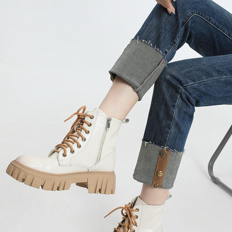 Women's Autumn and Winter Sweet and Cool Women's Clothing High Waist Small Straight Jeans Women's Autumn and Winter