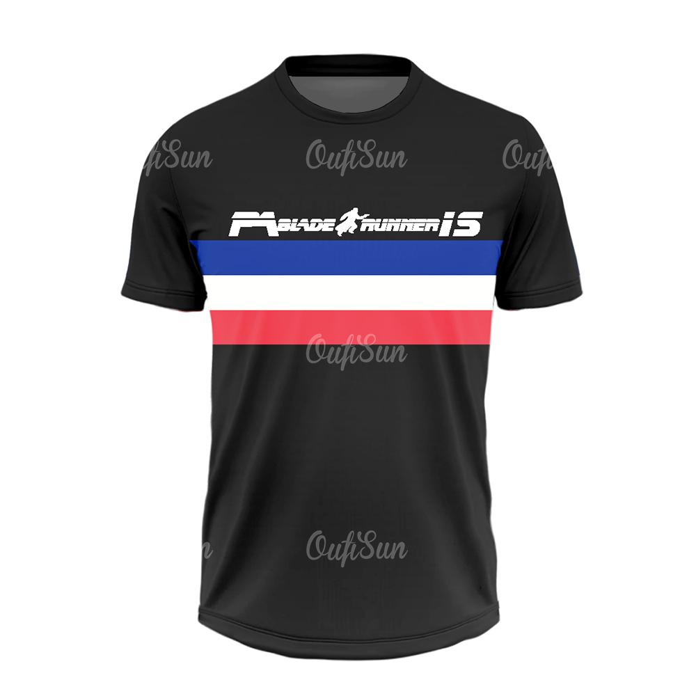 Летняя футболка для мужчин, повседневная, с коротким рукавом, с принтом парижских букв, топы для спорта на открытом воздухе, фитнес-одежда, быстросохнущие футболки