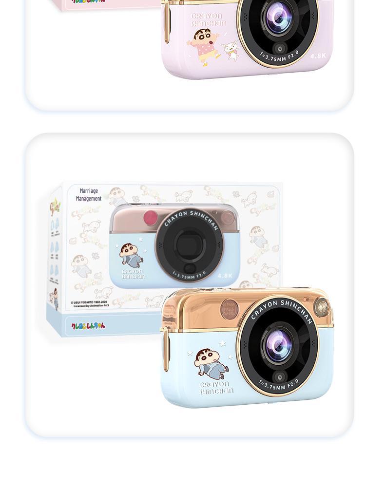 Crayon Shin-chan Dual-Camera Mirrorless Camera with Front & Rear Lenses for Selfies & Campus Photography