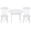 1:12 Doll House Round Dinning Table Chairs Mini Furniture Wooden Doll House Decoration
