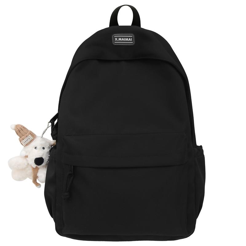 Студенческая школьная сумка однотонный кампусный рюкзак женский большой емкости рюкзак