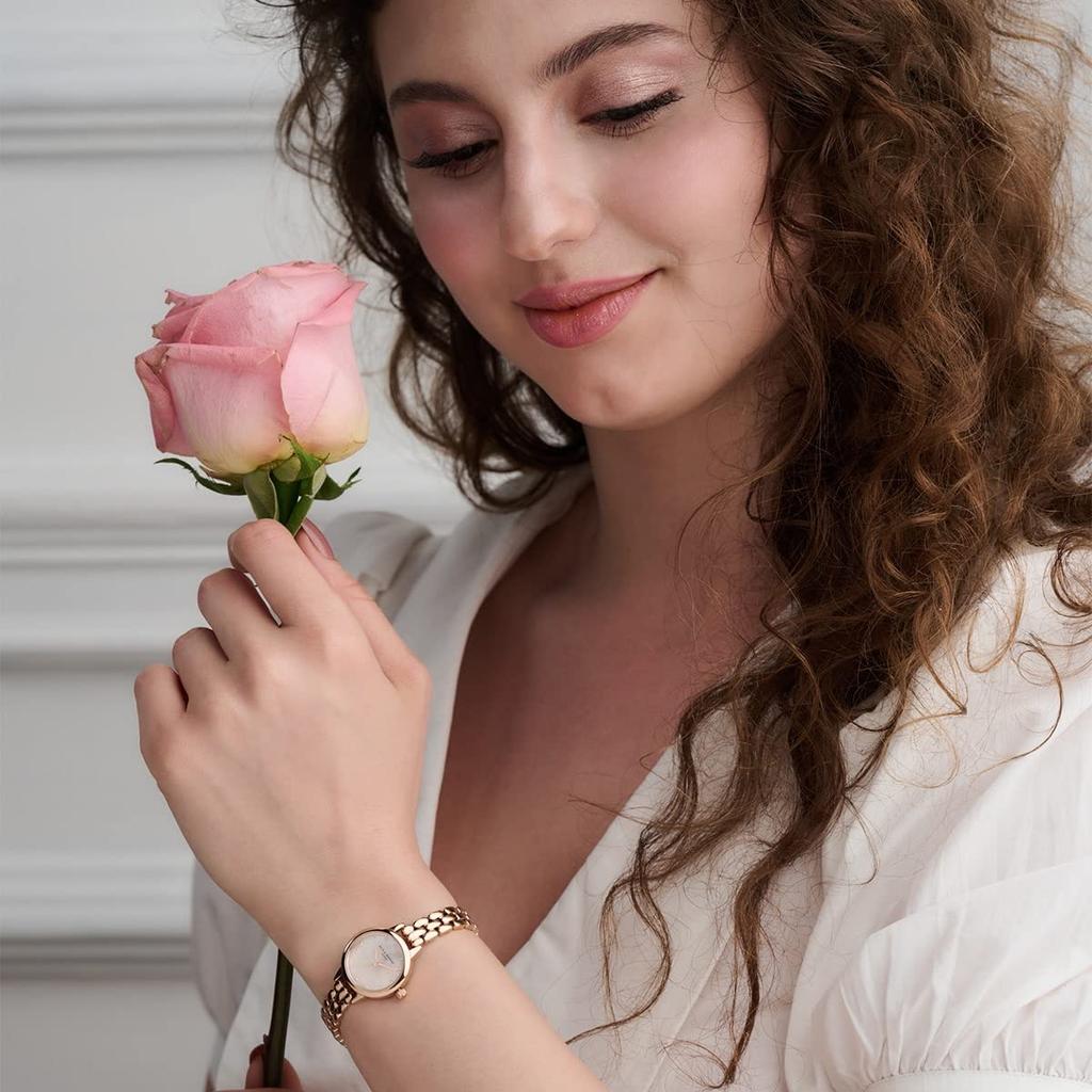 Авторизованный дистрибьютор Burton Watch Ladies OB16MN10 Classic Mini Rose Gold Bracelet Blush MOP Sparkle Marker [OLIVIA BURTON]Olivia &