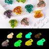 5Pcs/Lot Luminous Frog Figurines Landscape Gifts Resin Miniature Frogs Glow At Dark Garden Statue Fairy Lawn Ornament Decoration