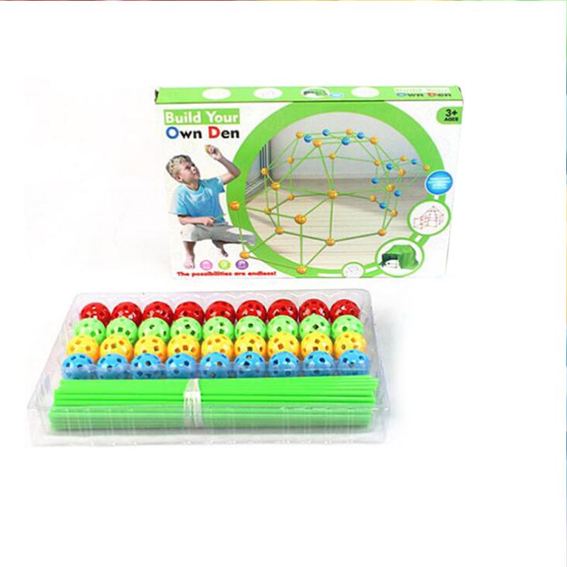 Детский комплект для строительства форта, наборы для сборки, игрушки для мальчиков и девочек, строительные замки своими руками