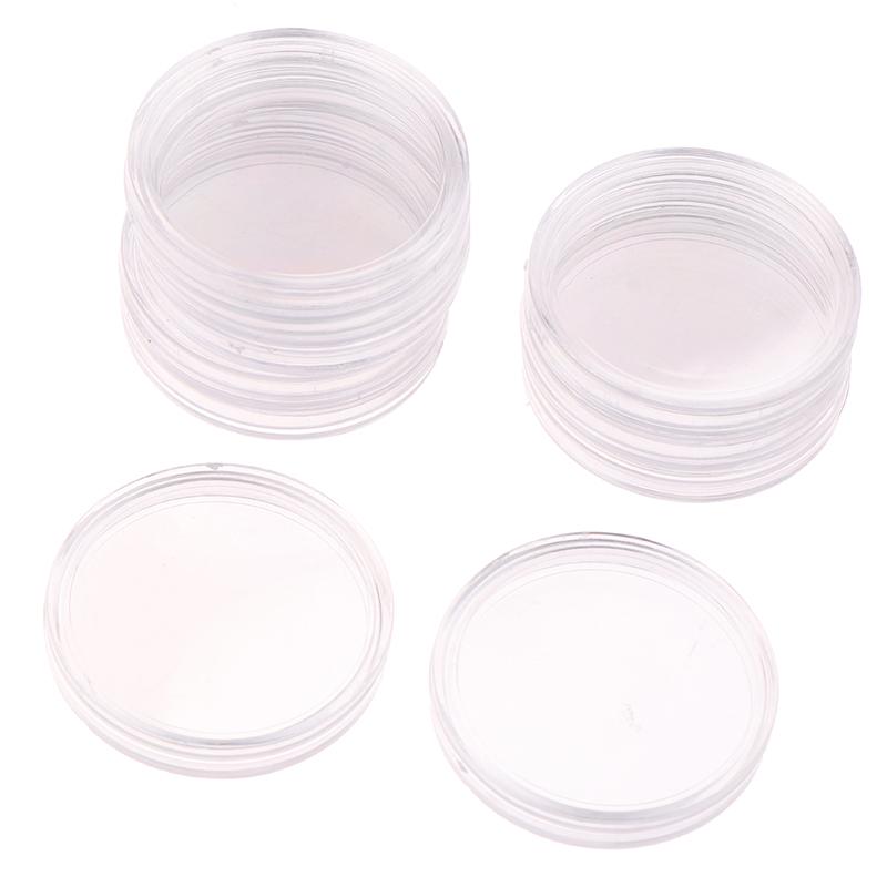 10Pcs 9Sizes 18-40Mm Clear Plastic Protector Capsules Containers Case For Token Coin Collection Transparent Holder Boxes