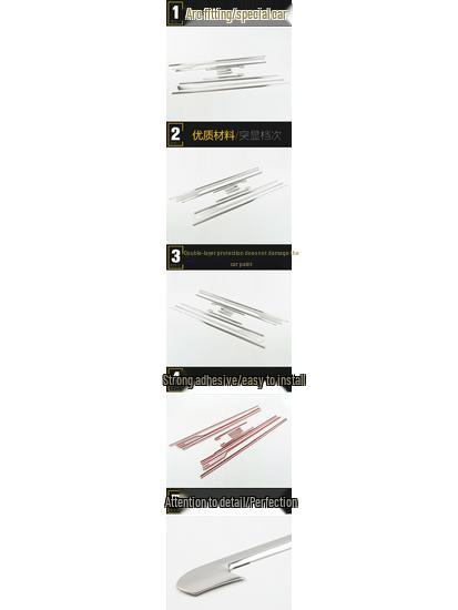 Anti-scratch GM8 Window Decorative Trim: Exterior Glass Strip for 18 Models