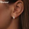 Женские серьги-кольца BAMOER Solid 925 Sterling Silver с объемными каплями воды, легкие полые модные украшения в форме капли воды