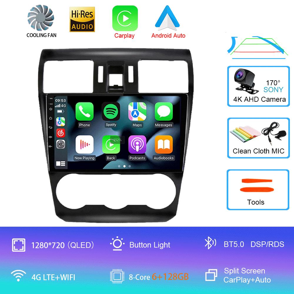 Android 14 Video Player Car Stereo Radio For Subaru Forester 4 SJ XV 2012-2015 4G Multimedia Navigation GPS Carplay 360 Camera