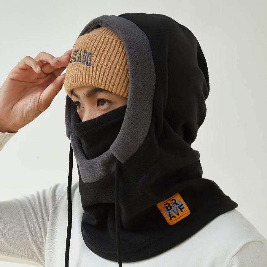 Men and Women Outdoor Cycling Masks for Neck Protection and Cold Protection Integrated with Velvet Face Protection Ski Pullover Hat
