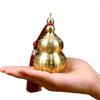 Brass Gourd Feng Shui Ornament with Tassel - Symbol of Good Luck and Wealth, Ideal for Home Decor and Gift Giving, Tabletop Storage