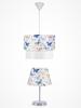A&G Children's Room Chandelier and Lampshade Set Butterfly Patterned PVC Headboard