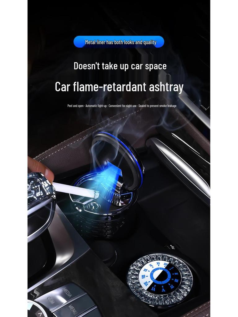 BMW MINI Stylish Covered Metal Ashtray for Interior Decor